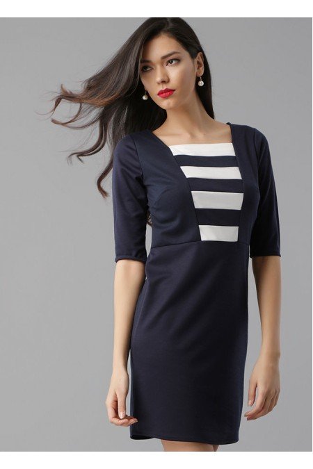 Lacivert Elbise
