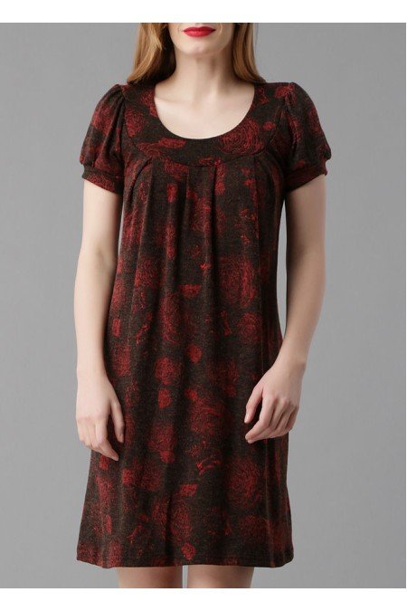 Siyah Elbise Çiçekli