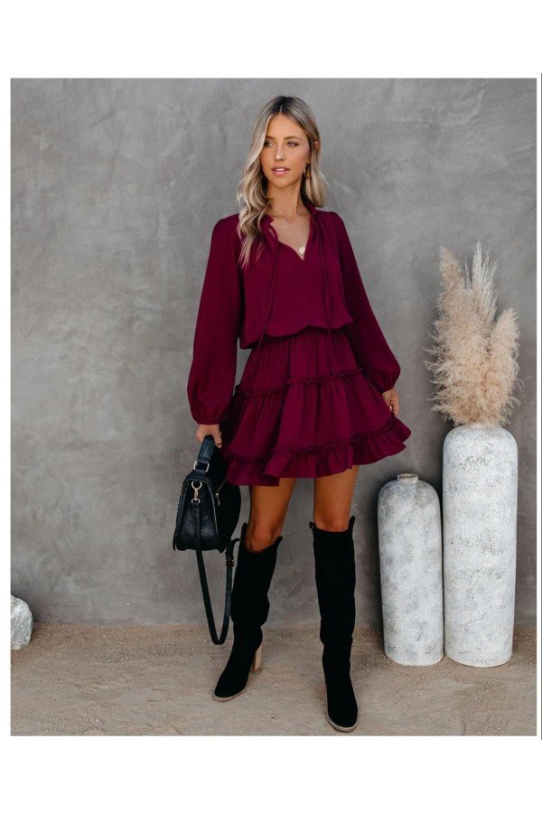 Bordo Elbise Bordo Elbise