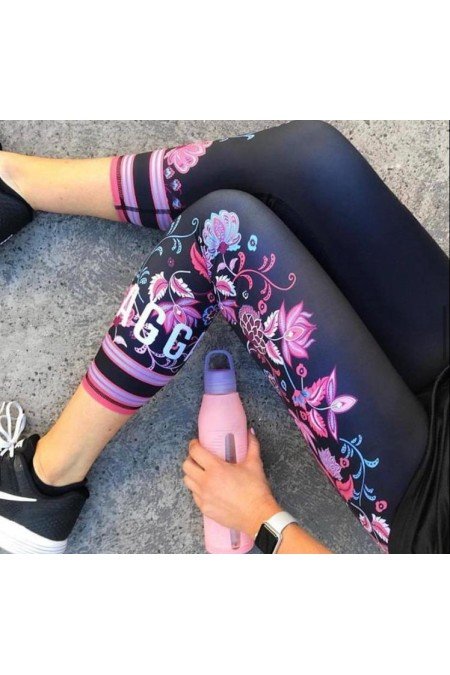 Çiçek Desenli Tayt