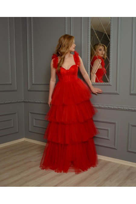 Kırmızı Abiye Kırmızı Abiye