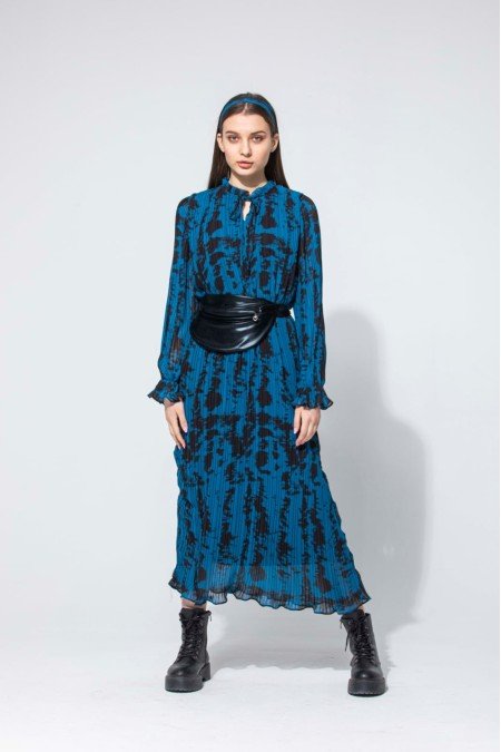 Desenli Elbise Şifon Kumaş