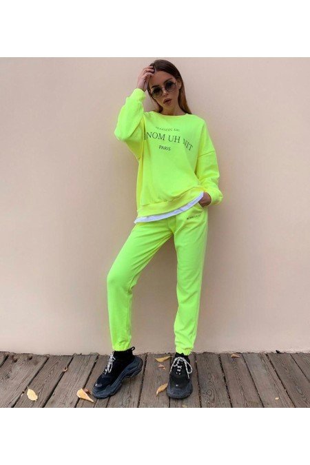 Neon Yeşil Eşofman Takım