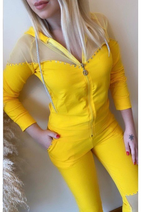 Sarı Eşofman Takım 2 İplik