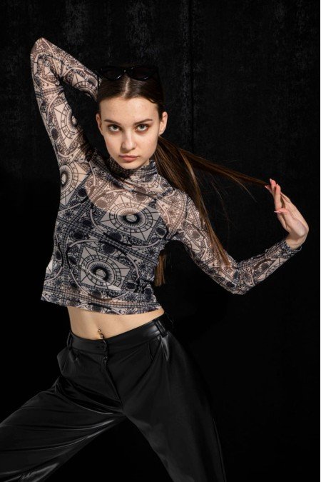 Desenli Bluz Şifon Kumaş