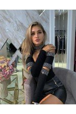 Siyah Bluz Scuba Kumaş Siyah Bluz Scuba Kumaş