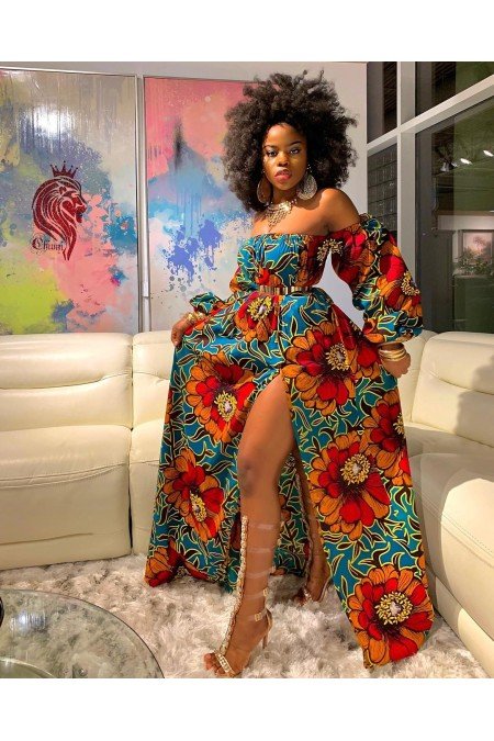 Desenli Elbise Jennyfer Krep Kumaş