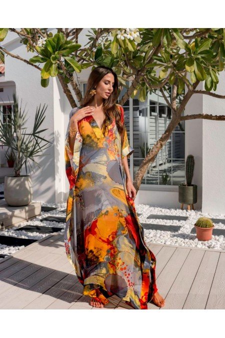 Desenli Elbise Jennyfer Krep Kumaş Desenli Elbise Jennyfer Krep Kumaş