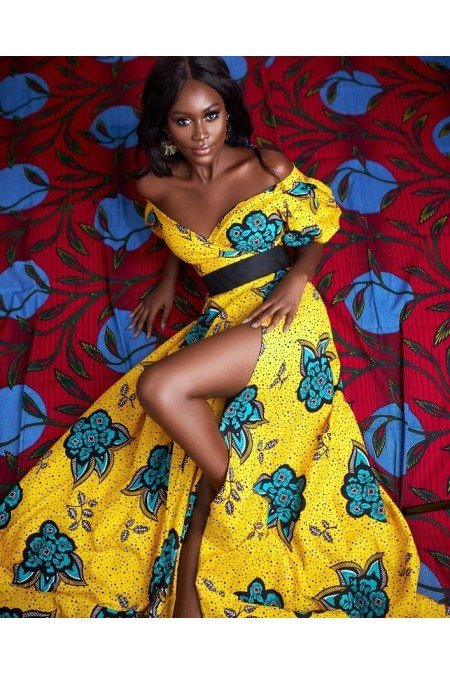 Desenli Elbise Atlas Kumaş Desenli Elbise Atlas Kumaş