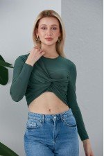 Yeşil Bluz Crop Yeşil Bluz Crop