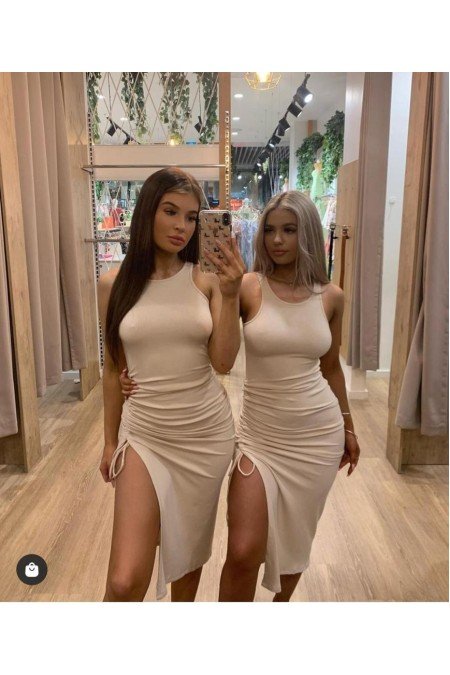 Krem Elbise Kaşkorse Kumaş Krem Elbise Kaşkorse Kumaş