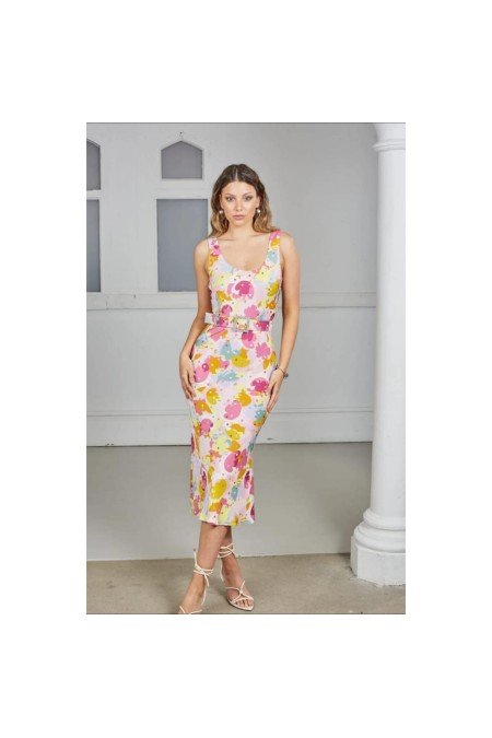 Desenli Elbise Atlas Kumaş Desenli Elbise Atlas Kumaş