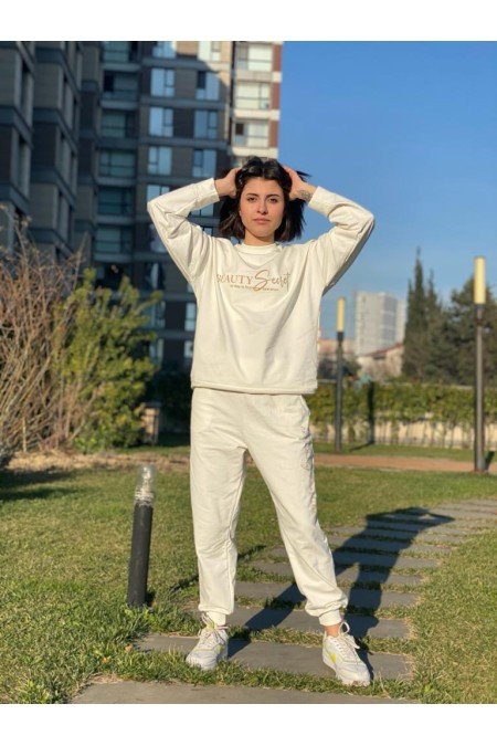 Ekru Eşofman Takım 3 Lü