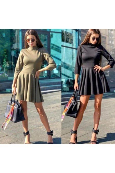 Siyah Elbise Dalgıç Kumaş Siyah Elbise Dalgıç Kumaş