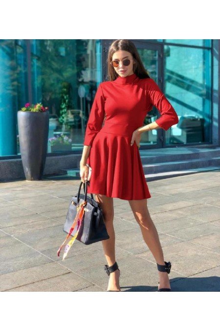 Kırmızı Elbise Dalgıç Kumaş Kırmızı Elbise Dalgıç Kumaş