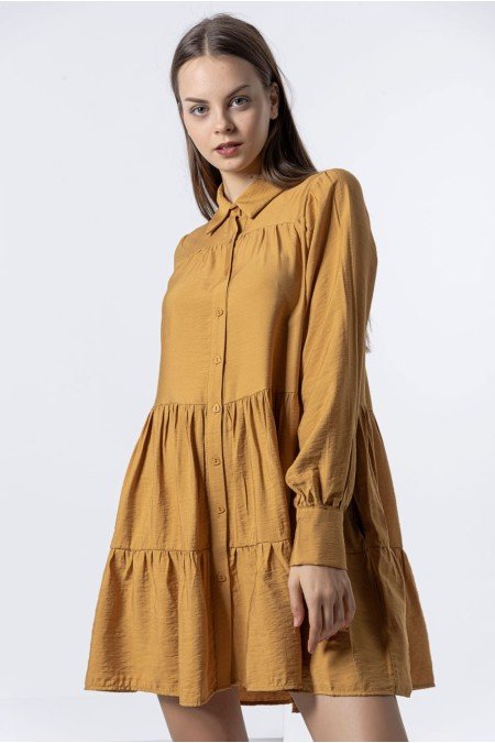 Hardal Elbise Airobin Kumaş Hardal Elbise Airobin Kumaş