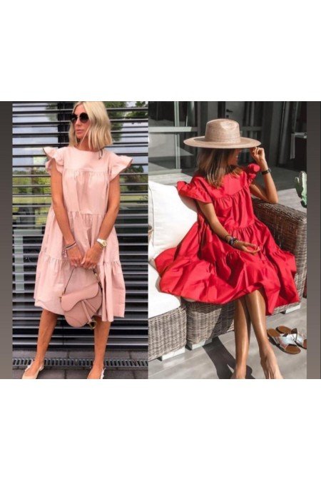 Pembe Elbise Poplin Kumaş