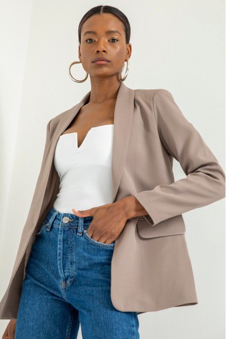 Vizon Ceket Atlas Kumaş