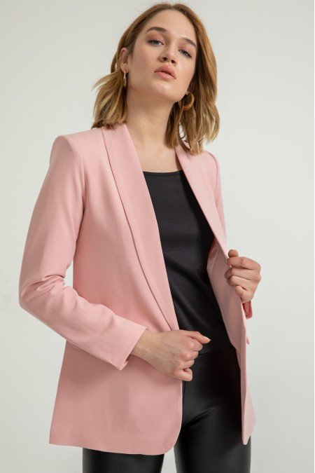 Pudra Ceket Atlas Kumaş