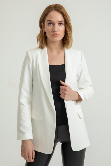 Beyaz Ceket Atlas Kumaş