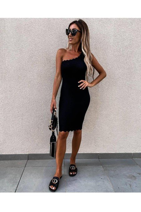 Siyah Elbise Triko Siyah Elbise Triko