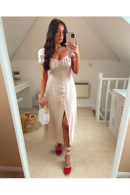 Ekru Elbise Ekru Elbise