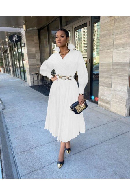 Beyaz Elbise Jennyfer Krep Kumaş