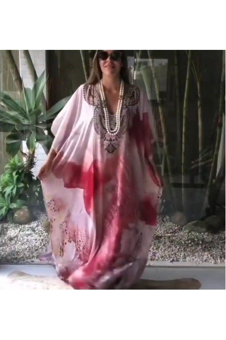 Desenli Elbise Kaftan Desenli Elbise Kaftan