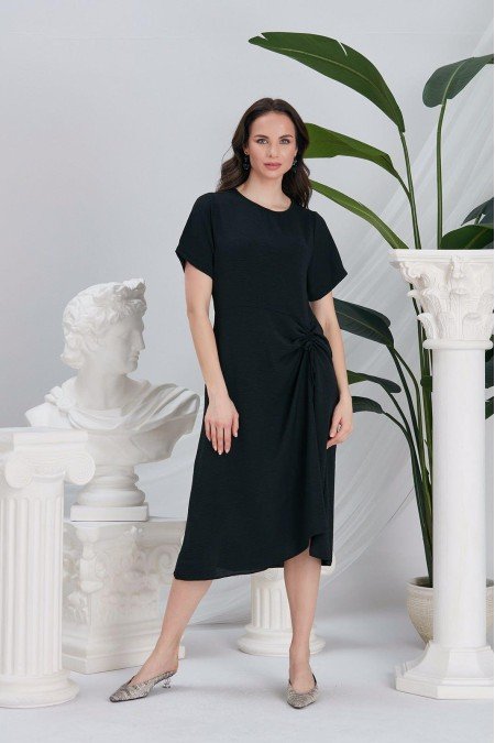 Siyah Elbise Airobin Kumaş