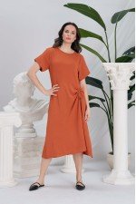 Orange Elbise Airobin Kumaş Orange Elbise Airobin Kumaş
