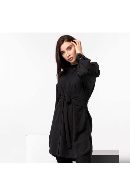 Siyah Tunik Airobin Kumaş