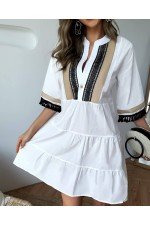 Beyaz Elbise Poplin Kumaş Beyaz Elbise Poplin Kumaş