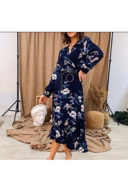 Desenli Elbise Kemer Dahil