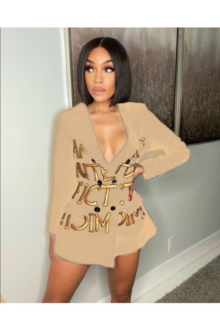 Camel Ceket Atlas Kumaş