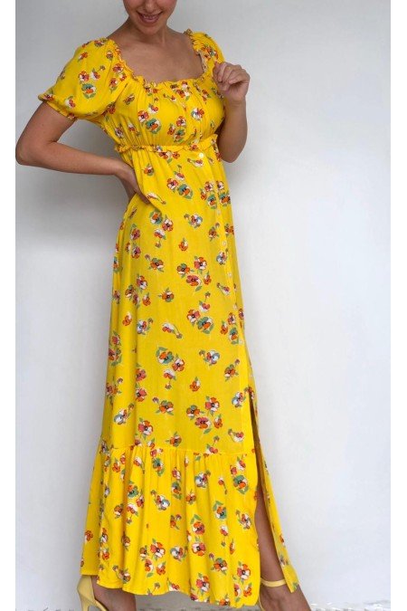 Desenli Elbise Viscon Kumaş Desenli Elbise Viscon Kumaş