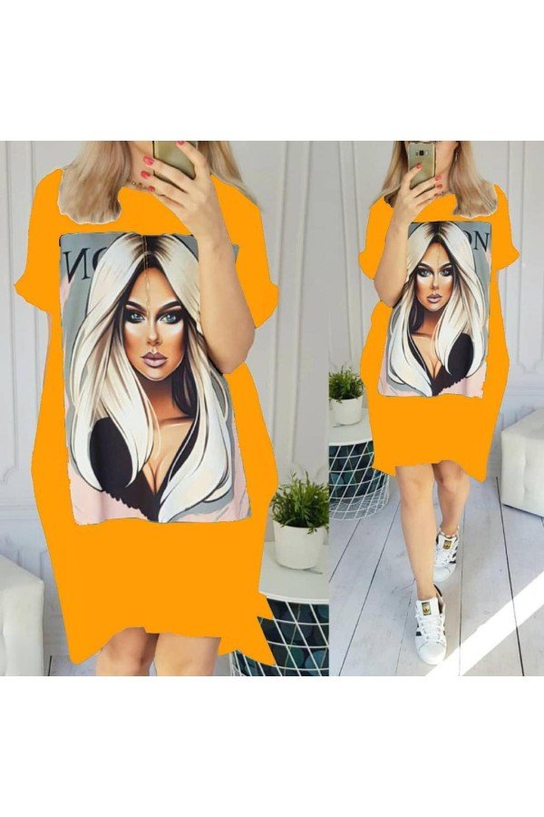 Hardal Tunik Elbise Hardal Tunik Elbise