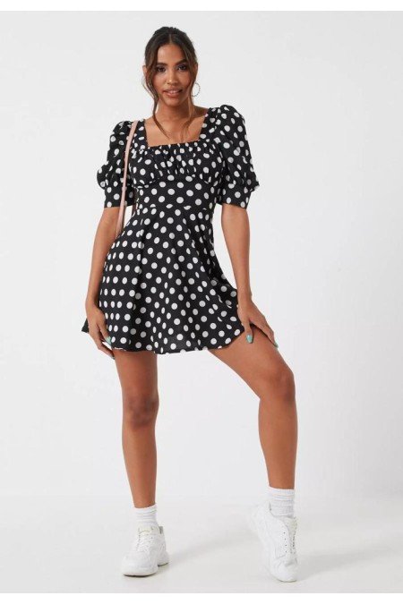 Siyah Elbise Jessica Kumaş