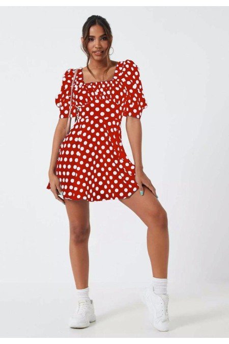 Kırmızı Elbise Jessica Kumaş Kırmızı Elbise Jessica Kumaş
