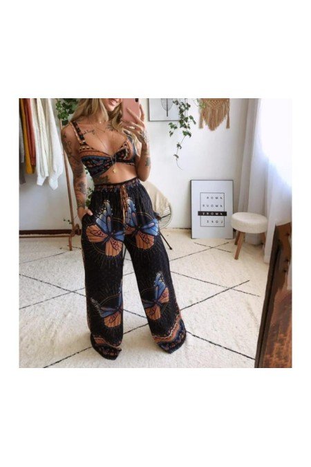 Desenli Takım Krep Kumaş Desenli Takım Krep Kumaş