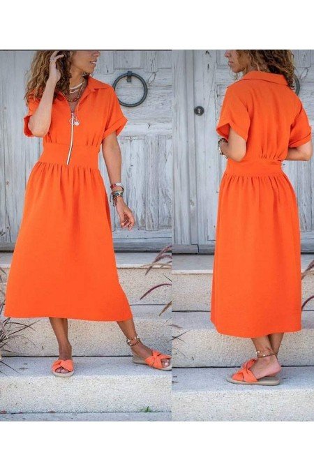 Orange Elbise