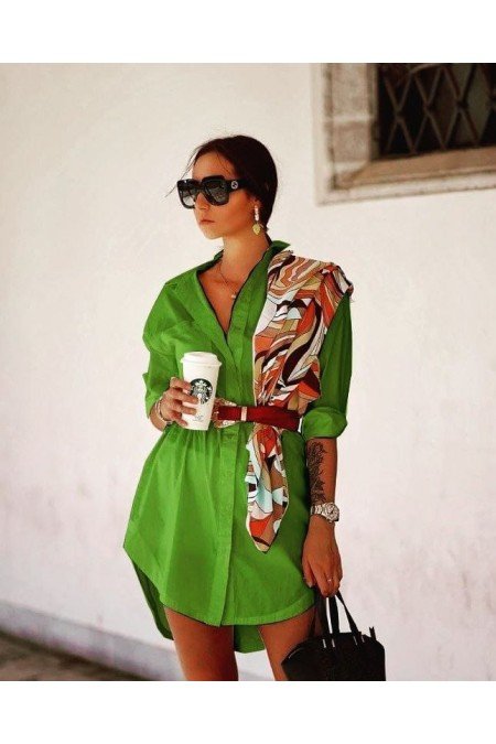 Yeşil Elbise Jennyfer Krep Kumaş Yeşil Elbise Jennyfer Krep Kumaş