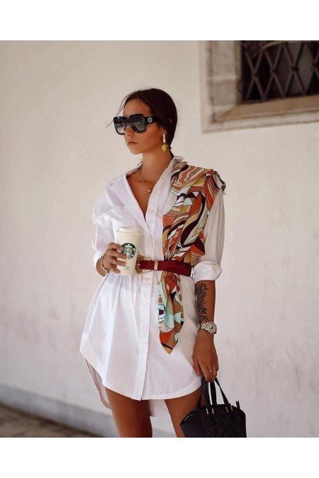 Beyaz Elbise Jennyfer Krep Kumaş