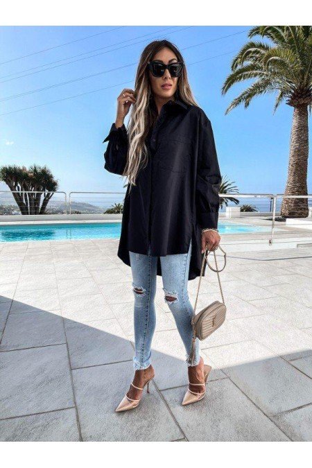 Siyah Gömlek Poplin Kumaş Siyah Gömlek Poplin Kumaş