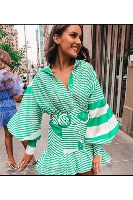 Yeşil Elbise Poplin Kumaş Yeşil Elbise Poplin Kumaş