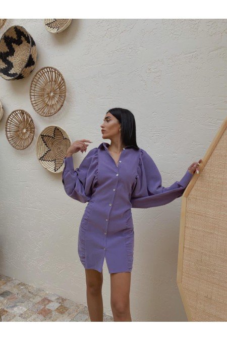 Mor Elbise Tensel Kumaş Mor Elbise Tensel Kumaş