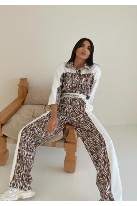 Desenli Takım Gabardin Desenli Takım Gabardin