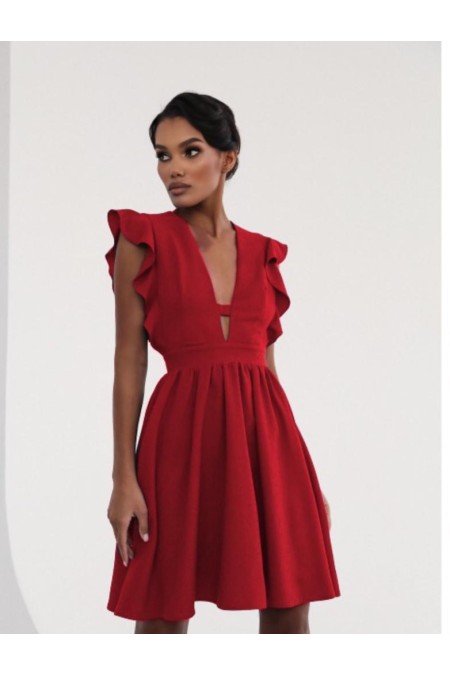 Bordo Elbise Krep Kumaş Bordo Elbise Krep Kumaş