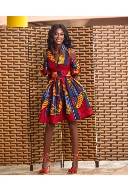 Desenli Elbise Atlas Kumaş Desenli Elbise Atlas Kumaş