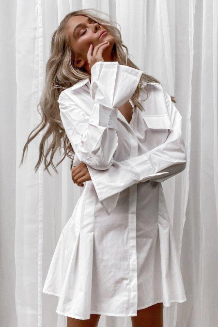 Beyaz Gömlek Elbise Beyaz Gömlek Elbise
