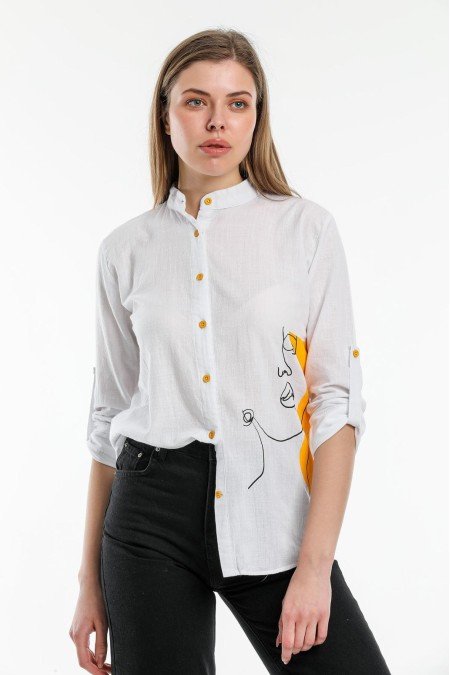 Beyaz Gömlek Pamuklu Beyaz Gömlek Pamuklu